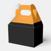 Basketbal Verjaardagsfeestje Zwart Sinaasappel Fav Bedankdoosjes (Achterkant)