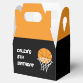 Basketbal Verjaardagsfeestje Zwart Sinaasappel Fav Bedankdoosjes (Geopend)