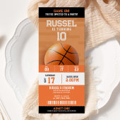 Basketbal Verjaardagsfeestticket Kaart