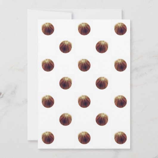 Basketbal Verjaardagsfeestuitnodigingen Kaart (Achterkant)