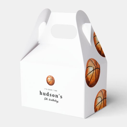 Basketbal verjaardagsgunstdozen bedankdoosjes (Voorkant Zijde)