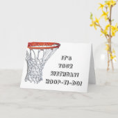 basketbal verjaardagskaart kaart (Gele Bloem)