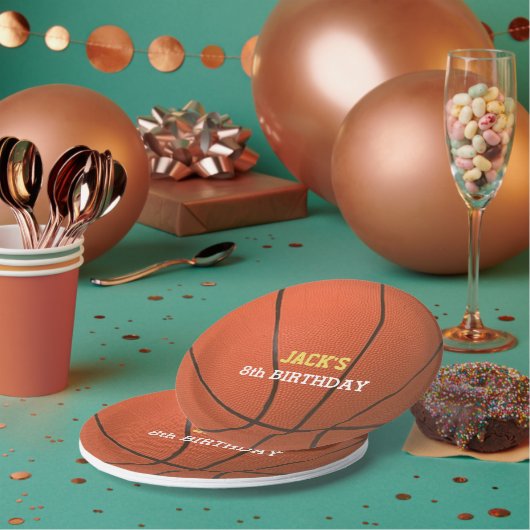 Basketbal Verjaardagspapier Bord (Multi)