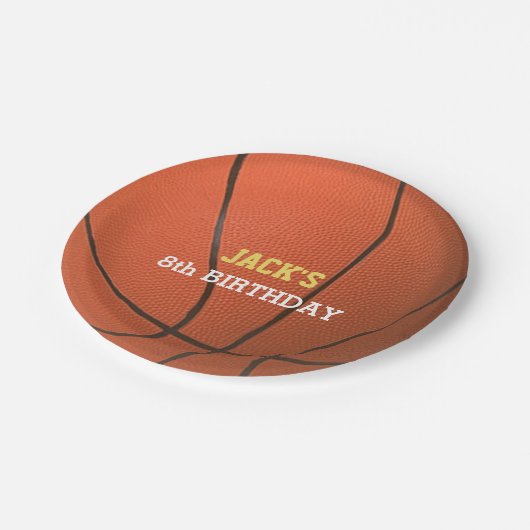 Basketbal Verjaardagspapier Bord (Gekanteld)