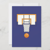 Basketbal verjaardagsuitnodiging kaart (Achterkant)
