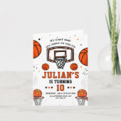 Basketbal verjaardagsuitnodiging, sport thema Kind (Voorkant)