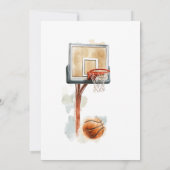 Basketbal verjaardagsuitnodiging voor jongens kaart (Achterkant)