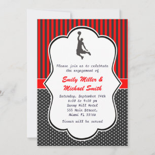 Basketbal Verloving Invitation Kaart