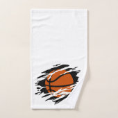 Basketbal verscheurde illustratie bad handdoek (Handdoek)