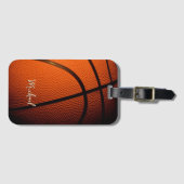 Basketbal vervang eigen naam aanpasbaar bagagelabel (Voorkant (horizontaal))