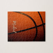 Basketbal vervang eigen naam aanpasbaar  legpuzzel (Horizontaal)