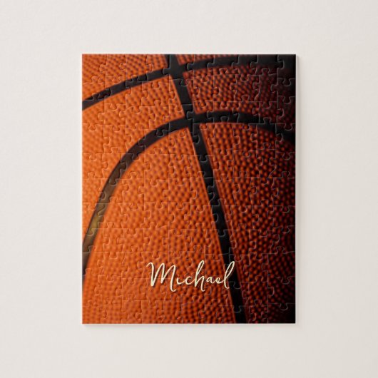 Basketbal vervang eigen naam aanpasbaar  legpuzzel (Verticaal)