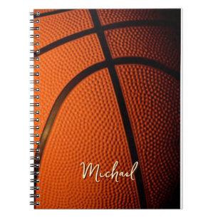 Basketbal vervang eigen naam aanpasbaar  notitieboek