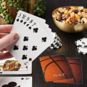 Basketbal vervang eigen naam aanpasbaar pokerkaarten (Insitu)