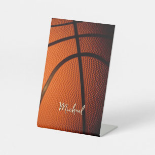 Basketbal vervang eigen naam aanpasbaar reclamebord met voetstuk