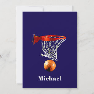 Basketbal vervang met je naamkaart