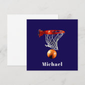 Basketbal vervang met uw naamkaart (Voorkant / Achterkant)