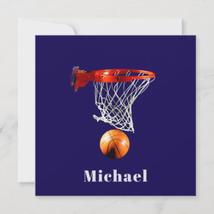 Basketbal vervang met uw naamkaart