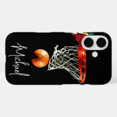 Basketbal vervangen door Jouw naam Case-Mate iPhone Case (Achterkant (horizontaal))