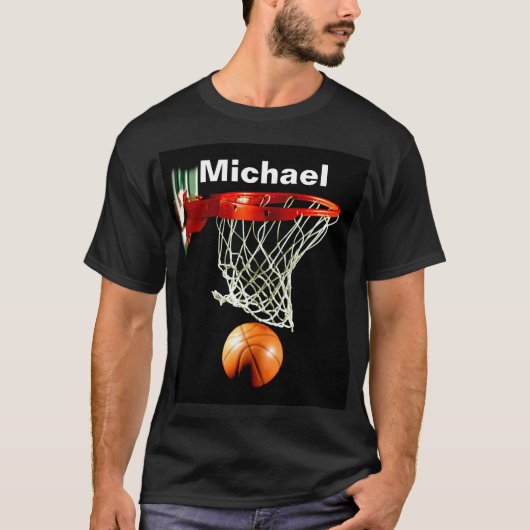 Basketbal vervangen door Jouw naam T-shirt (Voorkant)