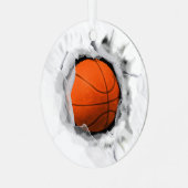 Basketbal verzamelobject metalen ornament (Voorkant links)