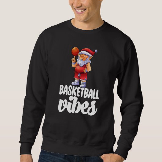 Basketbal Vibes Kabouter Basketbal Spel Viering Trui (Voorkant)
