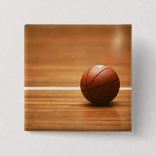 Basketbal Vierkante Button 5,1 Cm