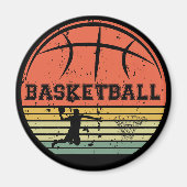 basketbal vintage magneet (Voorkant)