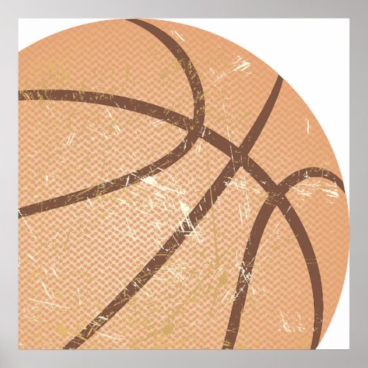 basketbal vintage poster (Voorkant)