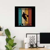 basketbal vintage poster (Thuiskantoor)