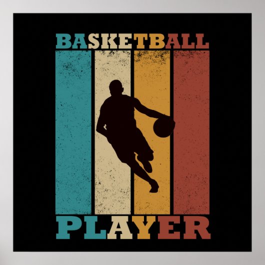 basketbal vintage poster (Voorkant)
