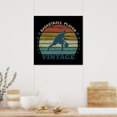 basketbal vintage speler poster (Keuken)