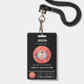 Basketbal VIP-Event Foto Verjaardag Badge (Voorzijde met lanyard)