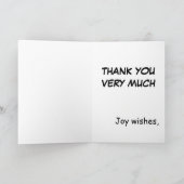 Basketbal Vis Grappig Leuke cartoon BEDANKT-JE KAA Bedankkaart (Binnen)