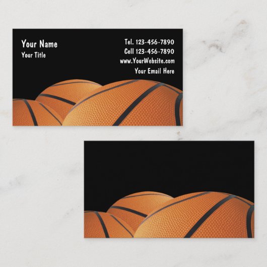 Basketbal Visitekaartje (Voorkant / Achterkant)