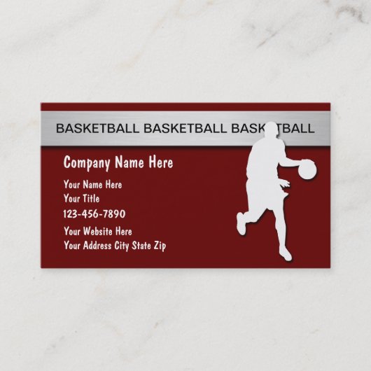 Basketbal Visitekaartjes (Voorkant)