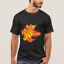 basketbal Vlaamse tijger logo dierlijk vuur 3027 T-shirt