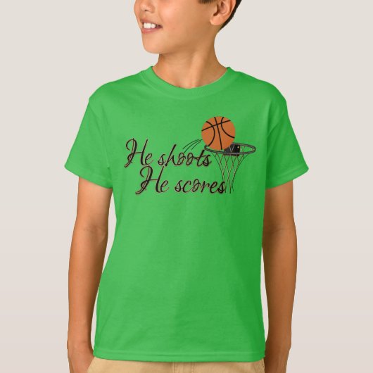 Basketbal Vneck T-shirt (Voorkant)
