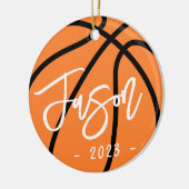 Basketbal voeg aangepaste foto toe keramisch ornament (Links)