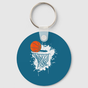 Basketbal voor coach speler jongens meisjes mannen sleutelhanger