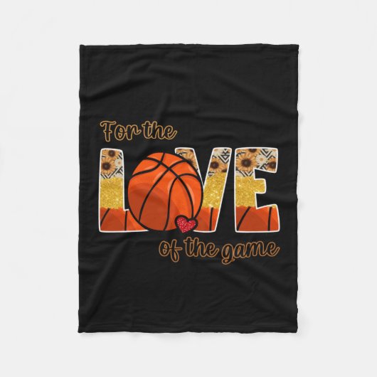 Basketbal voor de liefde van het spel fleece deken (Voorkant)