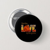 Basketbal voor de liefde van het spel ronde button 5,7 cm (Voorkant /achterkant)