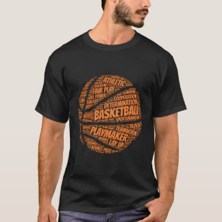 Basketbal voor en t-shirt