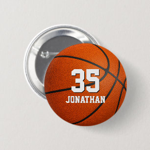 basketbal voor jongens of meisjes ronde button 5,7 cm