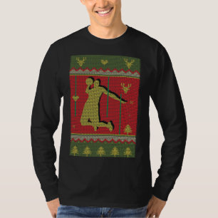 Basketbal voor kerst t-shirt
