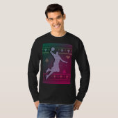 Basketbal voor kerst t-shirt (Voorkant volledig)