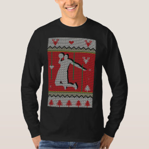 Basketbal voor kerst t-shirt