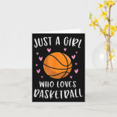 Basketbal Voor Meisjes Gewoon Een Meisje Dat Van B Kaart (Gele Bloem)