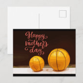 Basketbal voor Moederdag Feestdagenkaart (Voorkant / Achterkant)