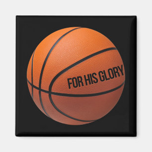 Basketbal voor sporters die van God en Bask houden Magneet